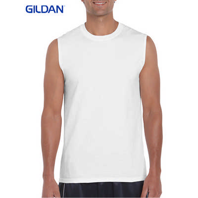 Gildan Ultra Cotton Adult Sleeveless T-Shirt White (2700_WHITE_GILD)